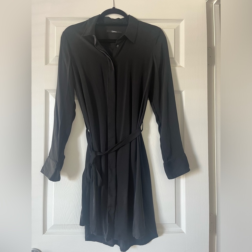 Quince Silk Shirt Dress